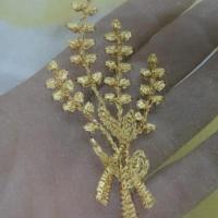 Organza jaune safran surbrode bouquet de ble 3 2 