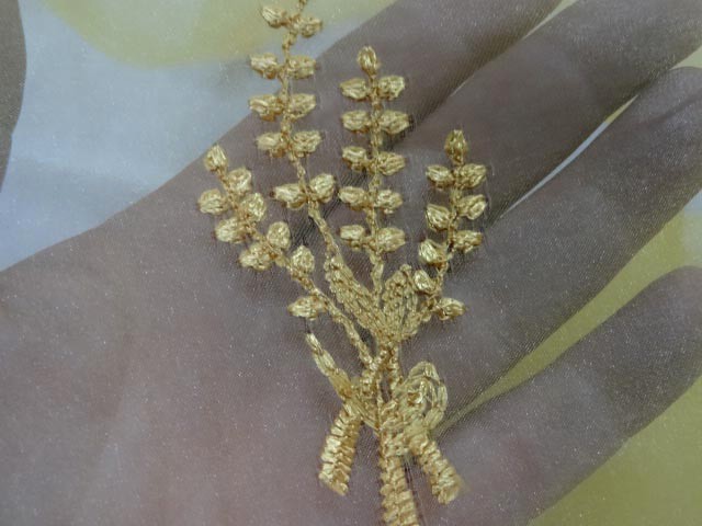 Organza jaune safran surbrode bouquet de ble 3 2