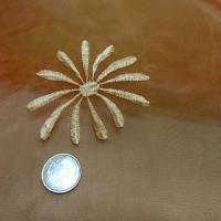 Organza jus d orange sanguine paquerette brodee or 4