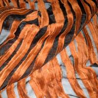 Organza noir franges caramel 2