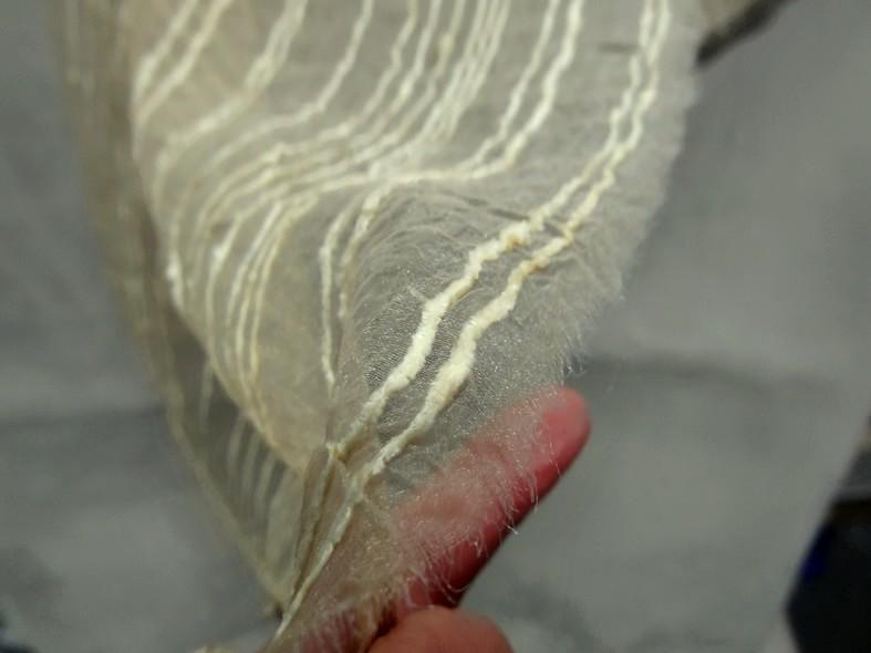 Organza plombe nacre teinte creme 4