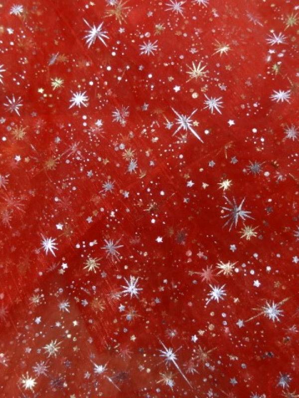 Organza rouge etoiles du berger 2 