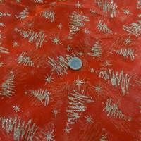 Organza rouge etoiles sapins paillettes dorees 3 
