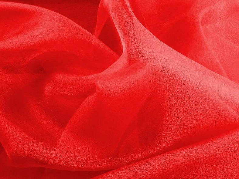 Organza rouge nacre