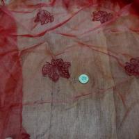 Organza rouge surbrode feuille 1 1