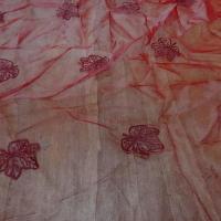 Organza rouge surbrode feuille 2 1
