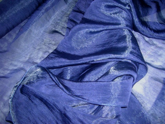Organza soie lapis lazuli 2