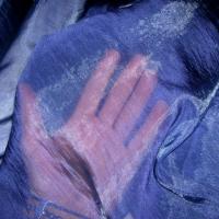 Organza soie lapis lazuli 3