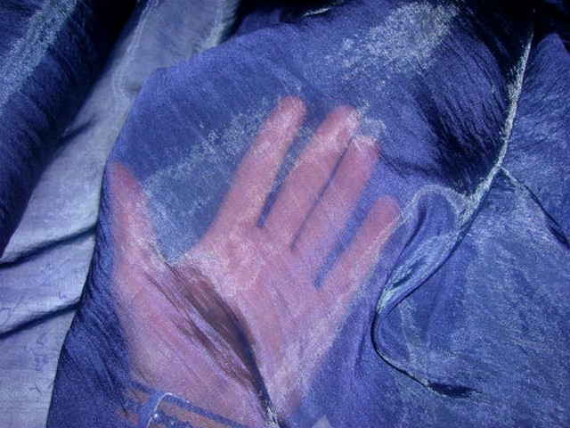 Organza soie lapis lazuli 3