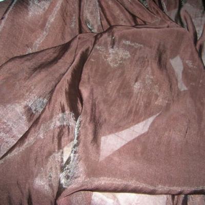 Organza soie marron glace 1 