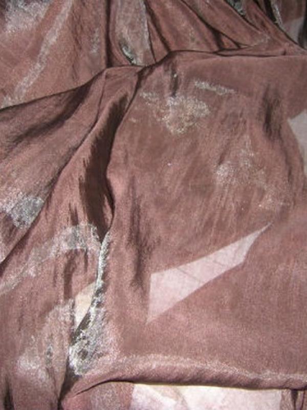 Organza soie marron glace 1 