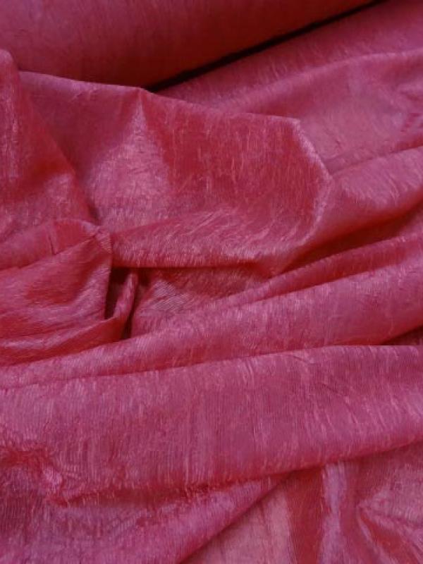 Organza souple rose froisse et plisse permanent 2 