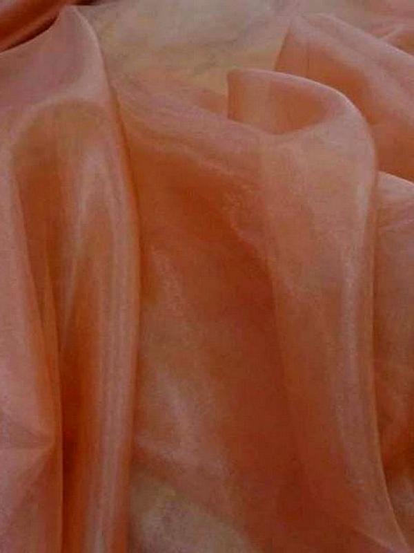 Organza ton corail en 1 5m de large6