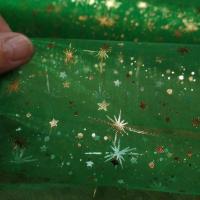 Organza vert etoiles scintillantes or et gris metal2