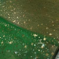 Organza vert etoiles scintillantes or et gris metal4
