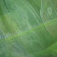 Organza vert pomme reflet blanc 1 