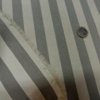 Ottoman en coton beige raye gris5