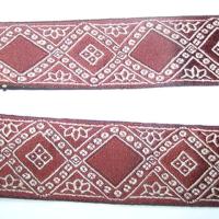 Passementerie ameublement ton marron cuivre losanges 2