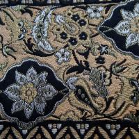 Passementerie beige noir or fleurie 3