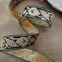 Passementerie cesar noir rose poudre et or 1