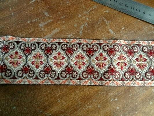 Passementerie large ocre et orange 1