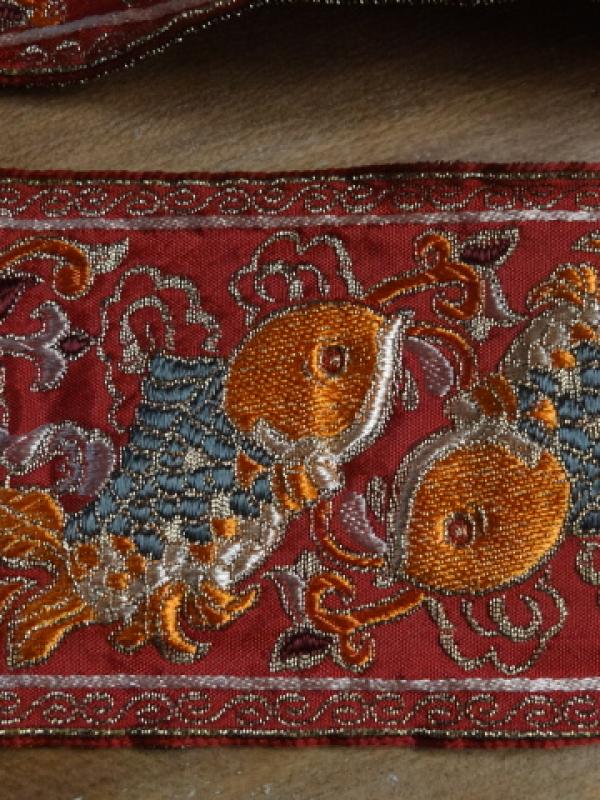 Passementerie origine bordeaux orange or 2 