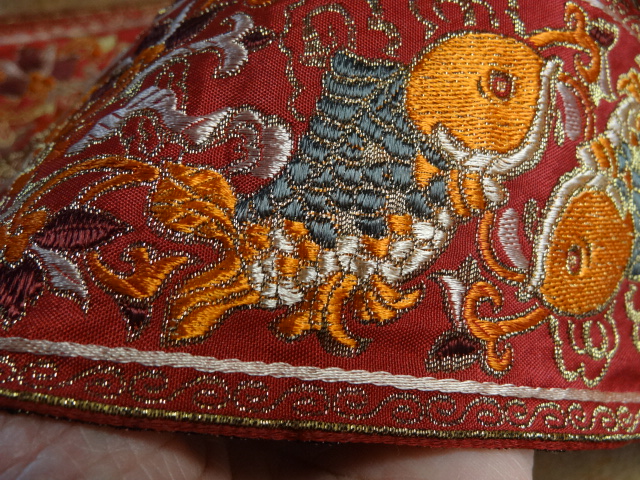 Passementerie origine bordeaux orange or 3