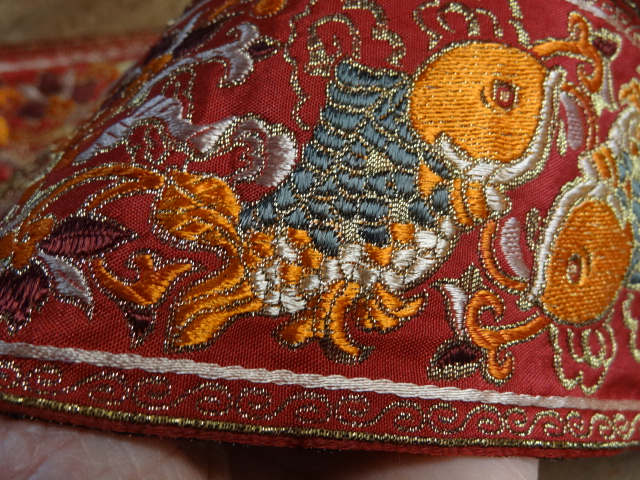 Passementerie origine bordeaux orange or 4