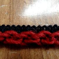 Passepoil bicolore noir bordeaux en laine torus 1