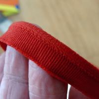 Passepoil elastique rouge cinabre petit bourrelet 3 