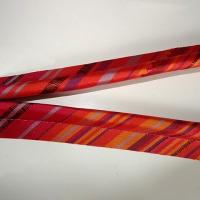 Passepoil epais satin raye fuchsia orange 2 