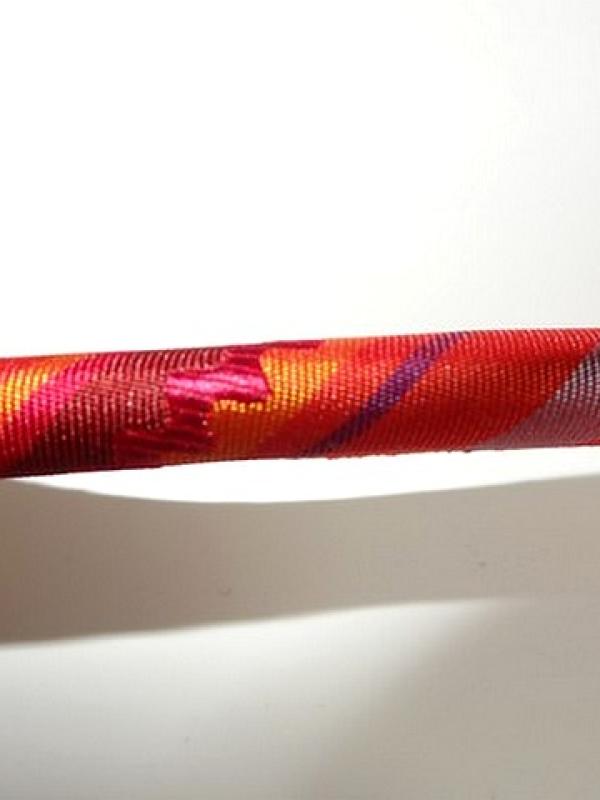Passepoil epais satin raye fuchsia orange 3 