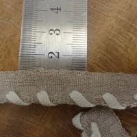 Passepoil lin sable lace de coton blanc casse 2 