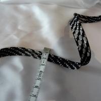 Passepoil noir imprime pois gris 1