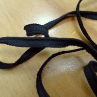 Passepoil tout textiles noir fin 1