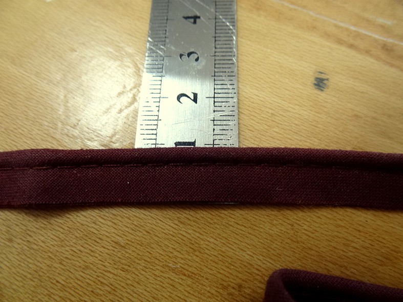 Passepoil tout textiles rouge bourgogne 3 mm 3