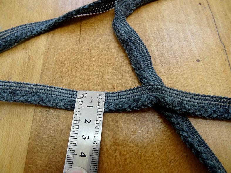 Passepoil velours gris souris 1 1