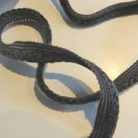 Passepoil velours gris souris 2 