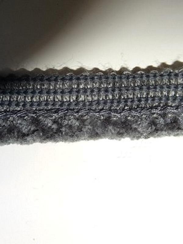 Passepoil velours gris souris 3 