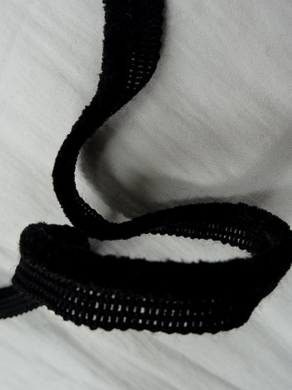 Passepoil velours noir 1 