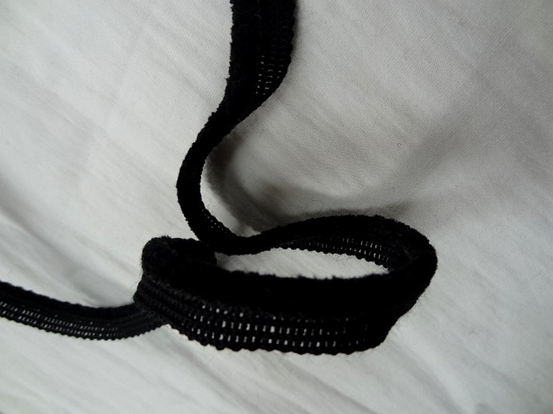 Passepoil velours noir 1