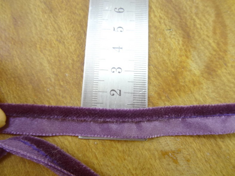 Passepoil velours violet zinzolin 2