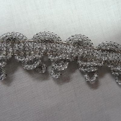 Picot blanc argent lurex 3 