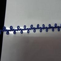 Picot double en rayonne et lurex saphir 3