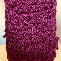 Picot double en rayonne prune 3 