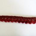 Picot elastique velours chenille bordeaux 2 