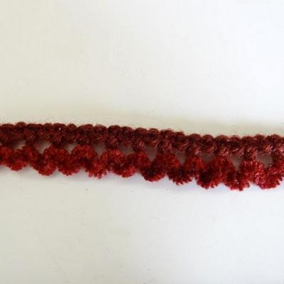 Picot elastique velours chenille bordeaux 2 