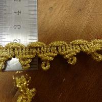 Picot en corde blanche et lurex or 2 