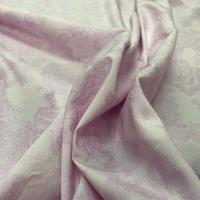 Pique de coton damasse rose glycine fleuri 2