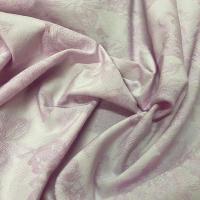 Pique de coton damasse rose glycine fleuri 3